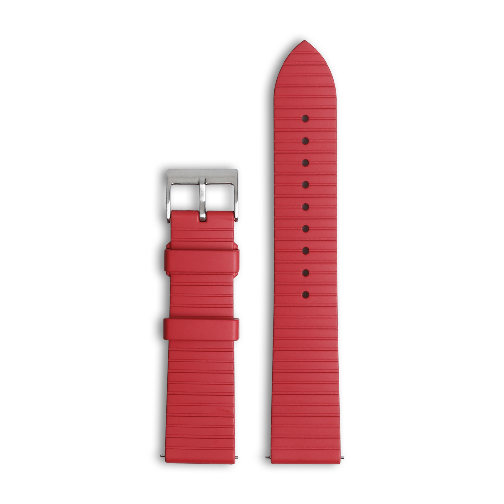 Custom Premium Red Fluorine Rubber Watch Strap FKM Watch Band for Rolex ...