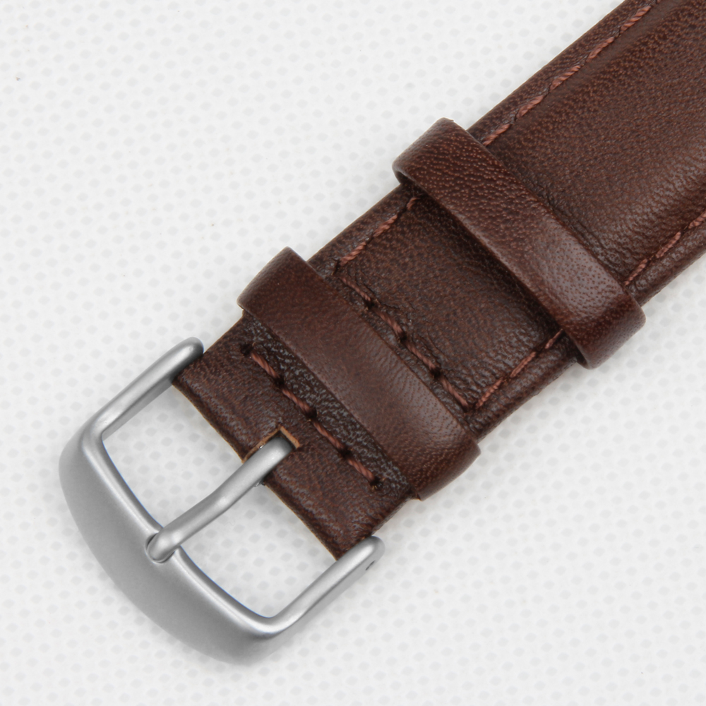 Custom 2 Piece of Brown Genuine Leather Watch Band For Watches Company