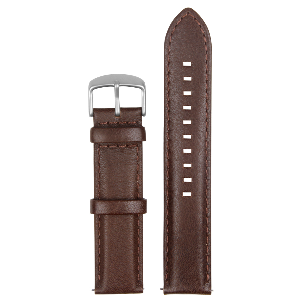 Custom 2 Piece of Brown Genuine Leather Watch Band For Watches Company