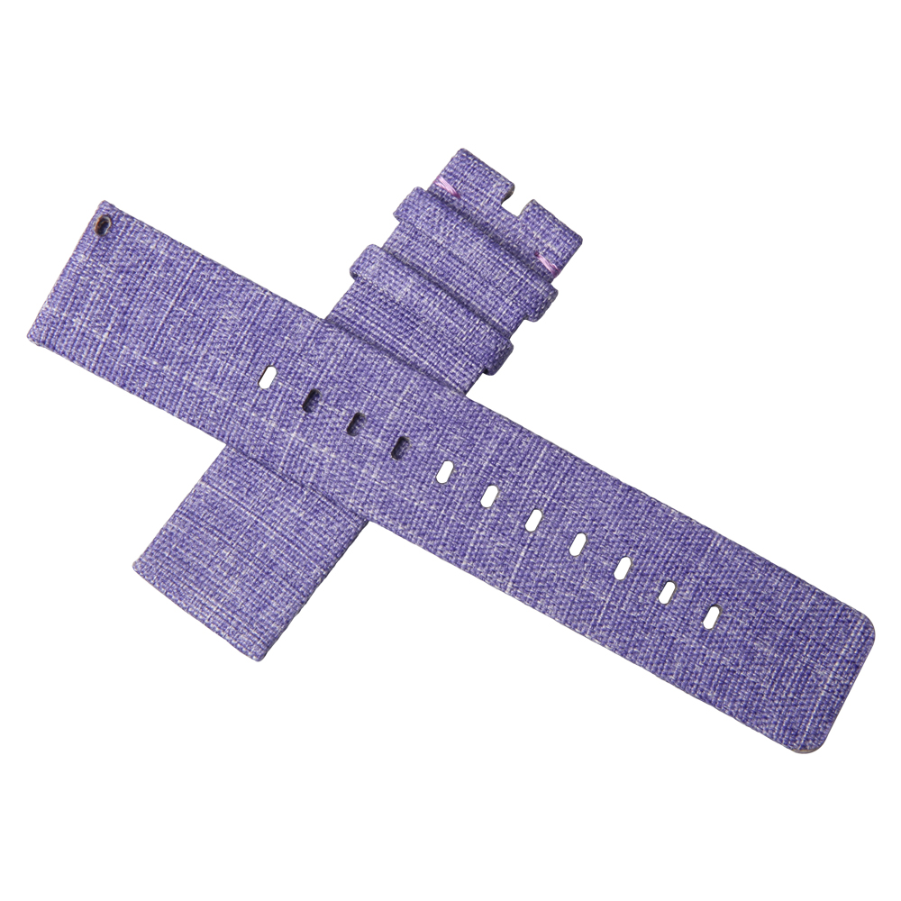 Custom Purple Canvas FitBit Watch Straps in 20mm And 22mm From CONKLY ...